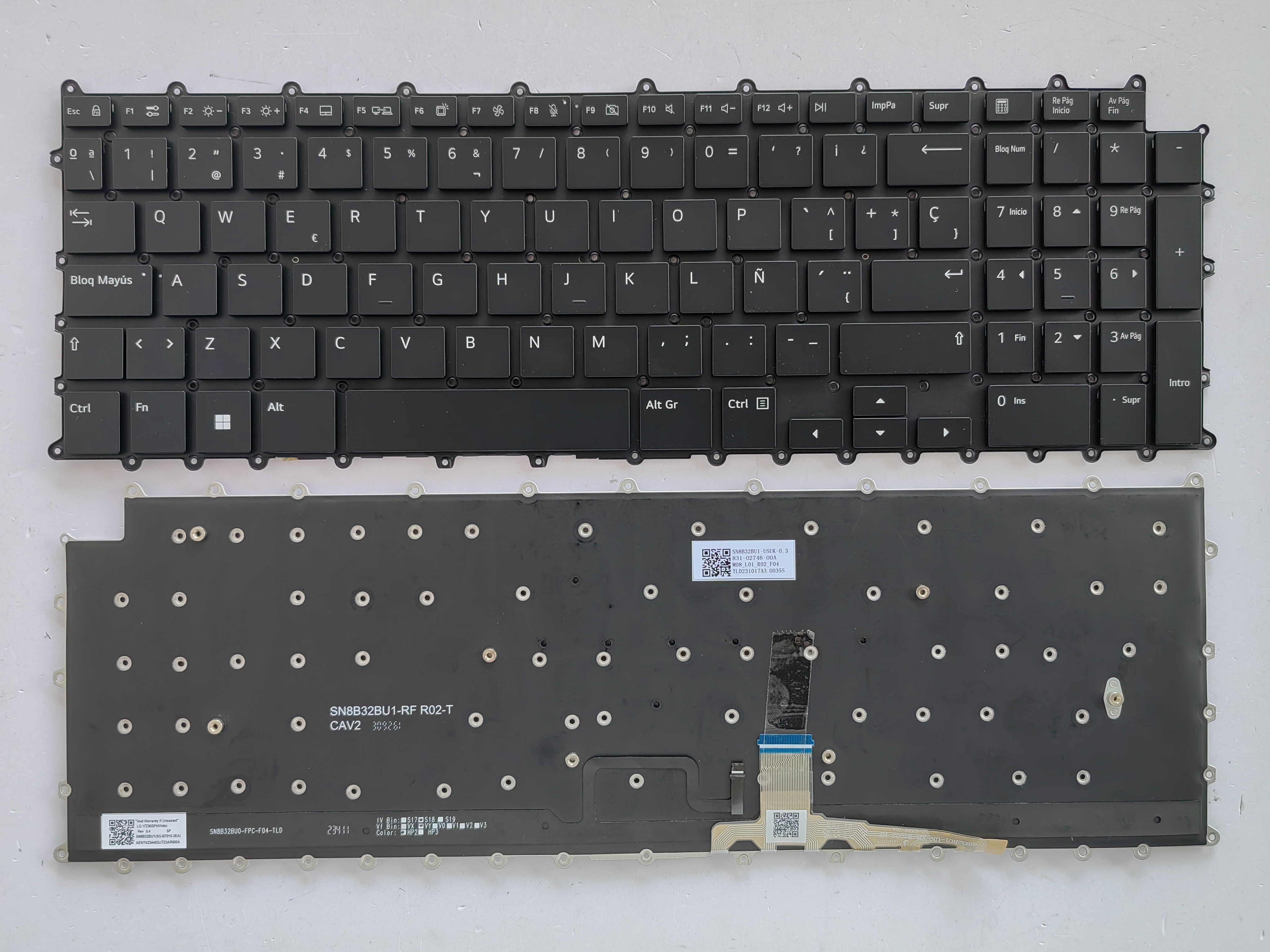 Picture of New Replacement Laptop Keyboard For LG 17Z90SP small carriage return BLACK Backlit SP Layout